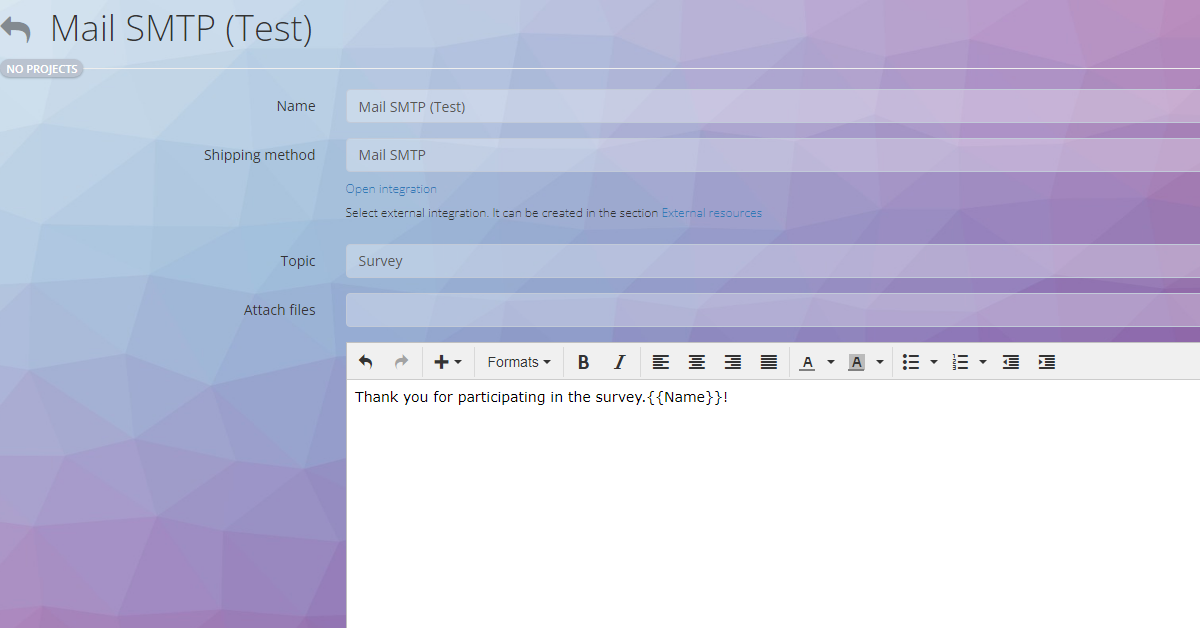 Oki-toki’de e-posta şablonu örneği