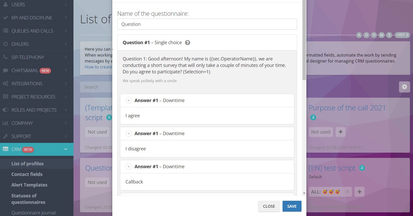 Loading a questionnaire from Google Docs