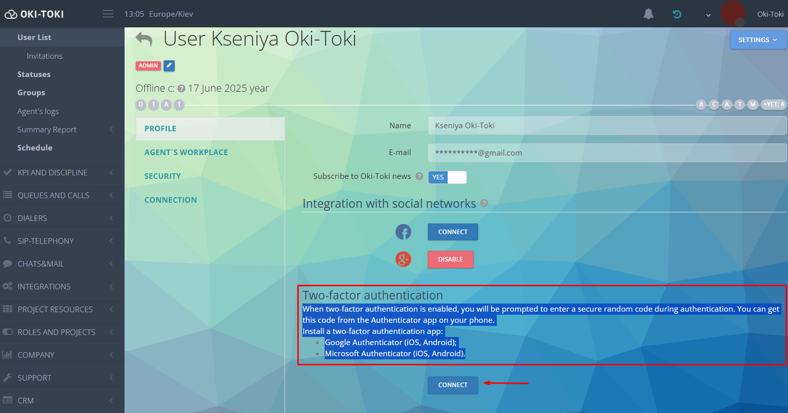 2FA Bağlantısı