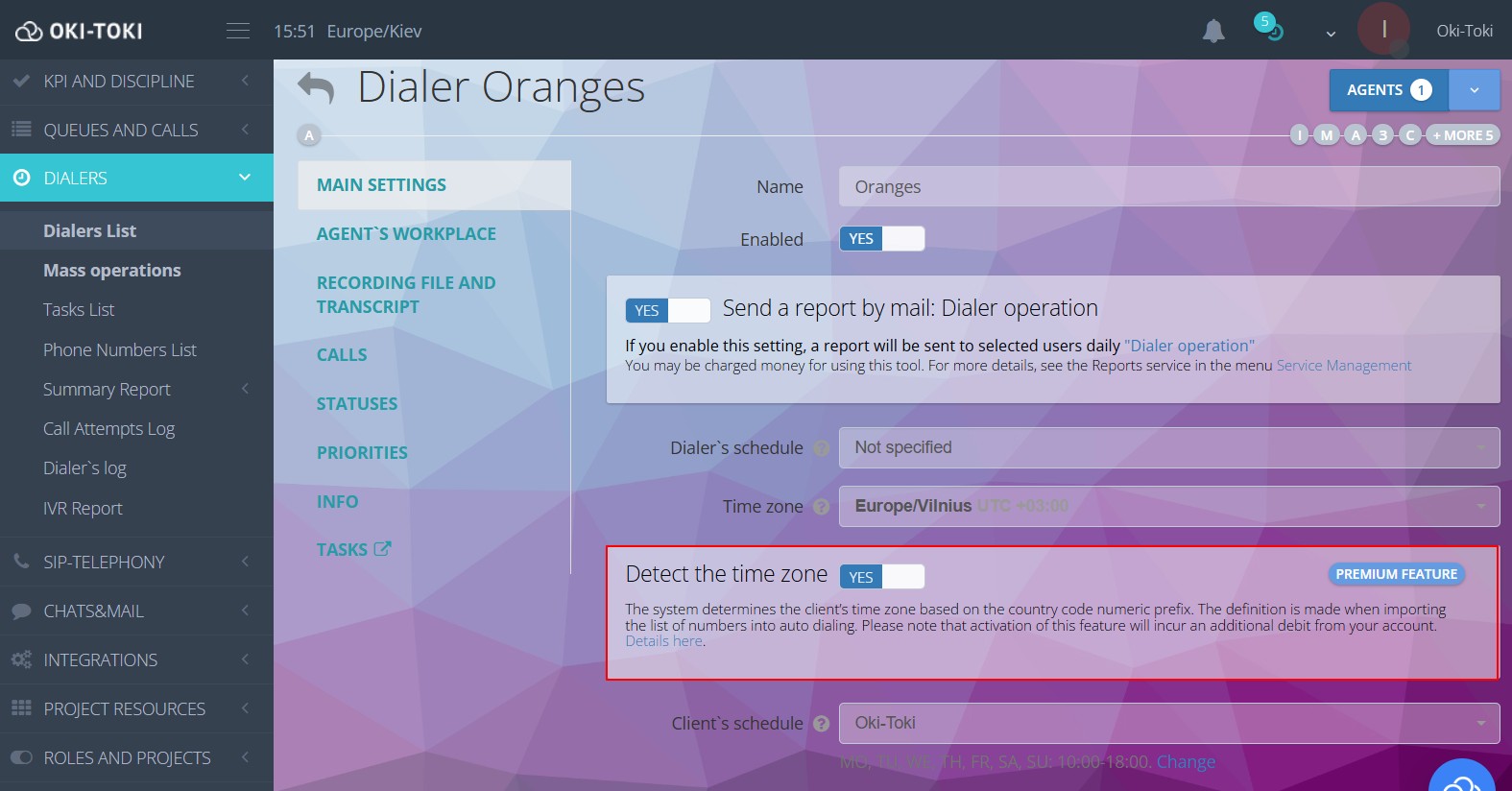 Otomatik aramada saat dilimi etkinleştirme